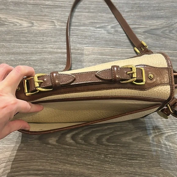 Vintage Dooney & Bourke All Weather Raw Leather
Carrier Shoulder Bag Crossbody - Picture 13 of 17